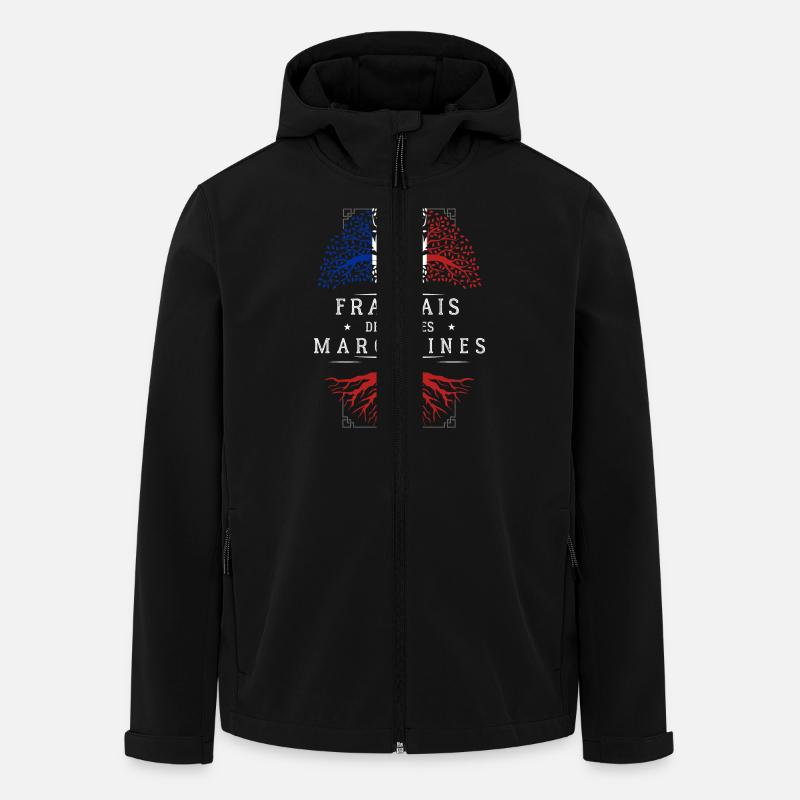 Racines Marocaines - Veste softshell homme en polyester recyclé Stanley/Stella - noir