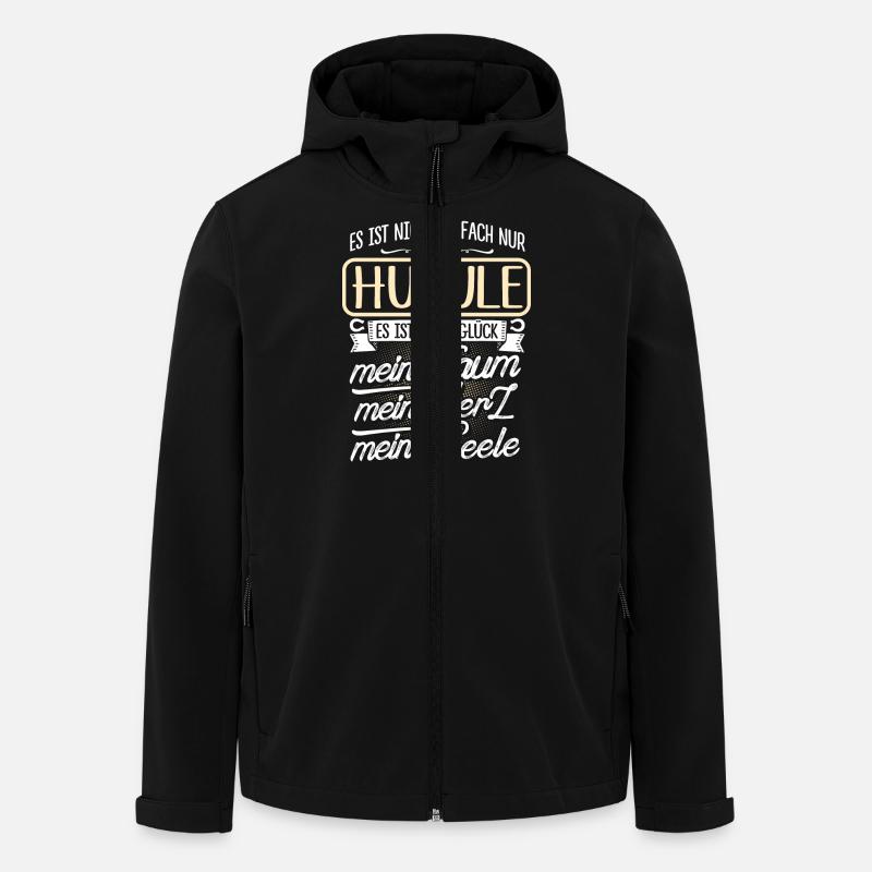 HUZULE - Herz - Recycelte Männer Softshell-Jacke von Stanley/Stella - Schwarz