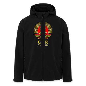 GDR Tuning Blason 3c - Veste softshell homme en polyester recyclé Stanley/Stella - noir - Devant - AI Model Male 185 light (185cm)