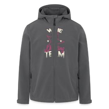 Wine Driking Team - Wein Wine Lover - Veste softshell homme en polyester recyclé Stanley/Stella - charbon - Devant - AI Model Male 185 light (185cm)