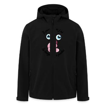 langue bien pendue - Veste softshell homme en polyester recyclé Stanley/Stella - noir - Devant - AI Model Male 185 light (185cm)
