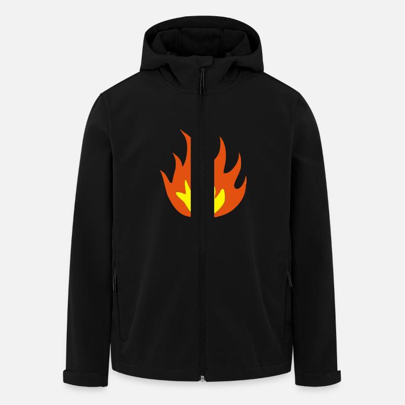 fire - Recycelte Männer Softshell-Jacke von Stanley/Stella - Schwarz