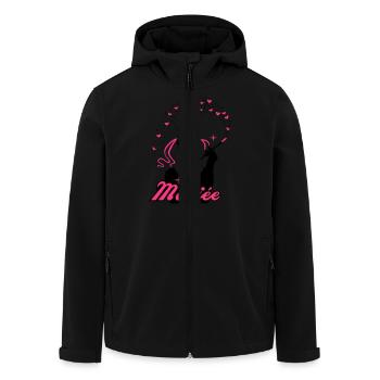 bride - EVJF - Team Bride - movie - Men’s Recycled Softshell Jacket by Stanley/Stella - black - Front - AI Model Male 185 light (185cm)