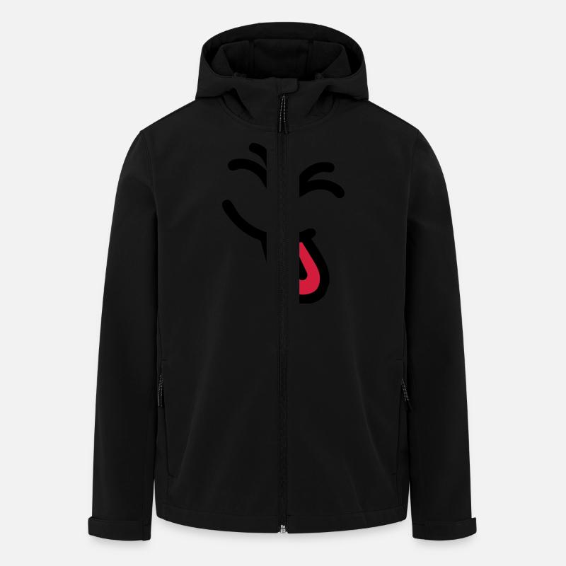 Cheeky Face - Recycelte Männer Softshell-Jacke von Stanley/Stella - Schwarz