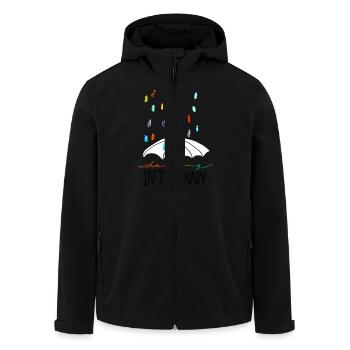 dancing in the rain - Recycelte Männer Softshell-Jacke von Stanley/Stella - Schwarz - Vorne - AI Model Male 185 light (185cm)
