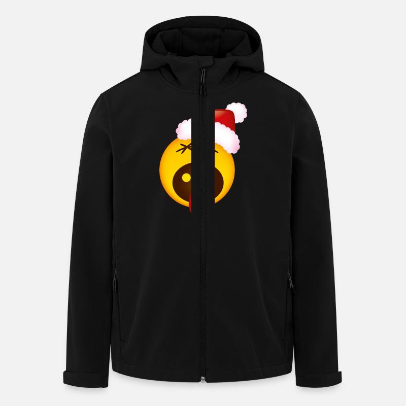 Smiley Christmas Scream - Veste softshell homme en polyester recyclé Stanley/Stella - noir
