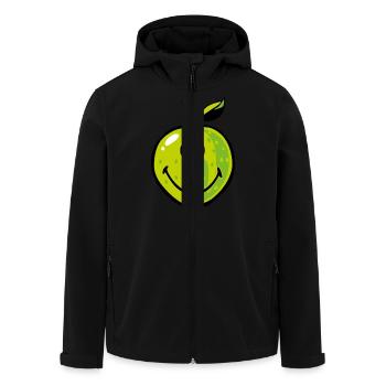 Smiley Green Apple - Veste softshell homme en polyester recyclé Stanley/Stella - noir - Devant - AI Model Male 185 light (185cm)