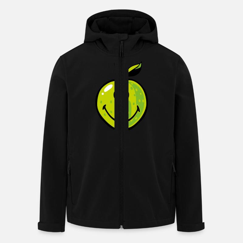 Smiley Green Apple - Recycelte Männer Softshell-Jacke von Stanley/Stella - Schwarz