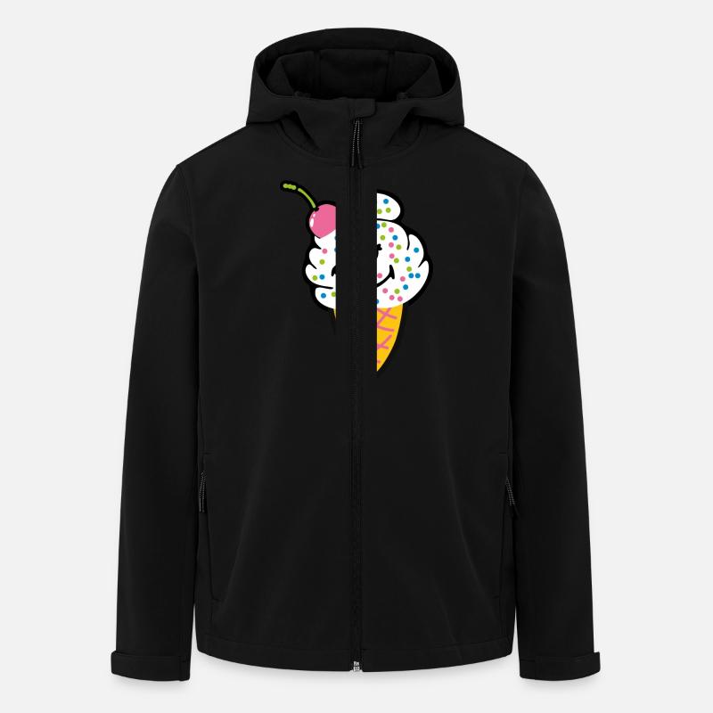 Smiley Kawaii Icecream - Recycelte Männer Softshell-Jacke von Stanley/Stella - Schwarz