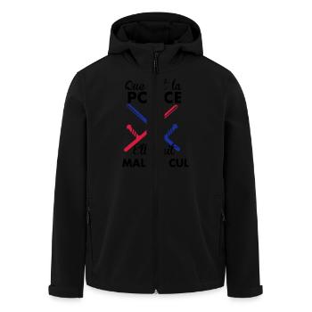 Elle fait quoi la Police... - Veste softshell homme en polyester recyclé Stanley/Stella - noir - Devant - AI Model Male 185 light (185cm)