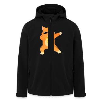 Cool Cat Dabbing - Dab Dance Gift Design - Recycelte Männer Softshell-Jacke von Stanley/Stella - Schwarz - Vorne - AI Model Male 185 light (185cm)