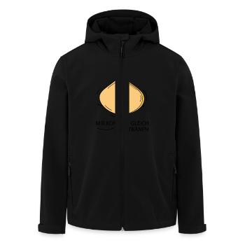 Lustige Zwiebel - Recycelte Männer Softshell-Jacke von Stanley/Stella - Schwarz - Vorne - AI Model Male 185 light (185cm)