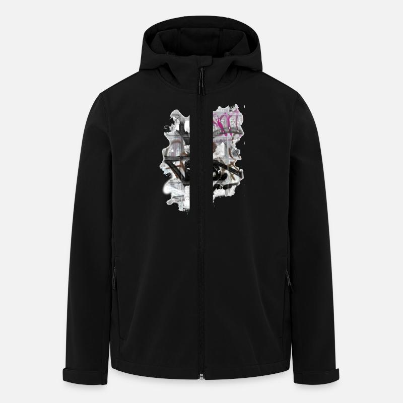 Graffiti - Recycelte Männer Softshell-Jacke von Stanley/Stella - Schwarz
