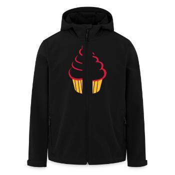 cupcake - Men’s Recycled Softshell Jacket by Stanley/Stella - black - Front - AI Model Male 185 light (185cm)