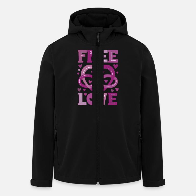 Polyamorie Symbol - Pink - Recycelte Männer Softshell-Jacke von Stanley/Stella - Schwarz