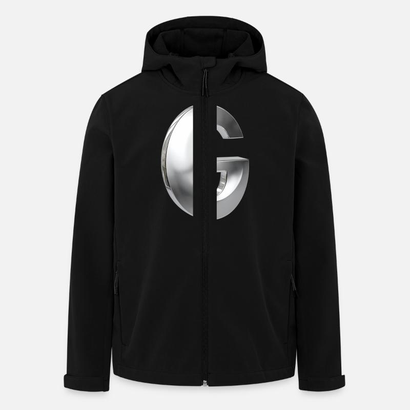 Chrome ,, G " Metallic - Recycelte Männer Softshell-Jacke von Stanley/Stella - Schwarz