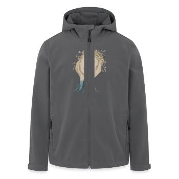 BAUM-GESICHT - Recycelte Männer Softshell-Jacke von Stanley/Stella - Schwarz - Vorne - AI Model Male 185 light (185cm)