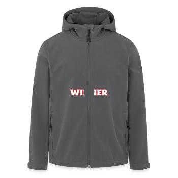  Red Tie - Men’s Recycled Softshell Jacket by Stanley/Stella - black - Front - AI Model Male 185 light (185cm)