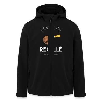 I can't I reklebte einen zerbrochenen Keks zurück - Humor - Recycelte Männer Softshell-Jacke von Stanley/Stella - Schwarz - Vorne - AI Model Male 185 light (185cm)