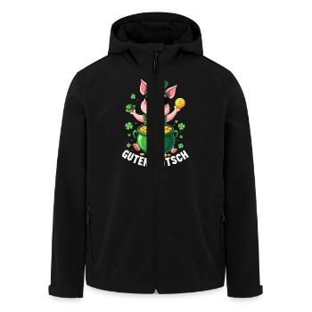 Lucky Pig - Réveillon du Nouvel An Bonne Année - Veste softshell homme en polyester recyclé Stanley/Stella - noir - Devant - AI Model Male 185 light (185cm)