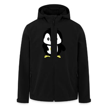 pinguin süß - Recycelte Männer Softshell-Jacke von Stanley/Stella - Schwarz - Vorne - AI Model Male 185 light (185cm)