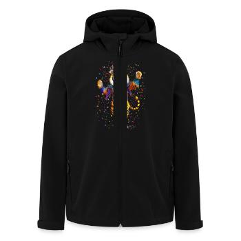 Tiger Mardi Gras Carnival - Men’s Recycled Softshell Jacket by Stanley/Stella - black - Front - AI Model Male 185 light (185cm)