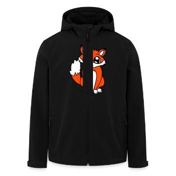 Fox Red Fox Wild Animal Clever Forest Inhabitants - Men’s Recycled Softshell Jacket by Stanley/Stella - black - Front - AI Model Male 185 light (185cm)