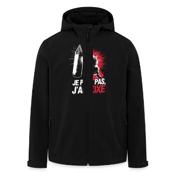 Je peux pas, j'ai boxe - Veste softshell homme en polyester recyclé Stanley/Stella - noir - Devant - AI Model Male 185 light (185cm)