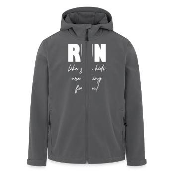Course - Veste softshell homme en polyester recyclé Stanley/Stella - noir - Devant - AI Model Male 185 light (185cm)