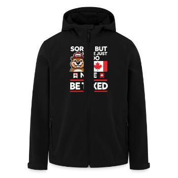 Trop beau pour les tarifs douaniers – Satire des tarifs commerciaux du Canada - Veste softshell homme en polyester recyclé Stanley/Stella - noir - Devant - AI Model Male 185 light (185cm)