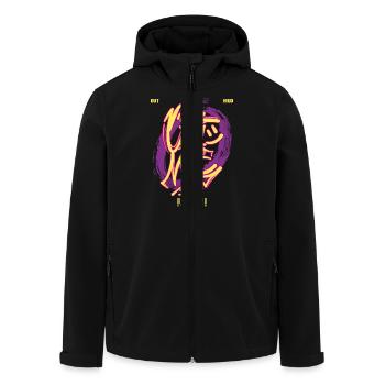 Streetwear Urban Graffiti - Men’s Recycled Softshell Jacket by Stanley/Stella - black - Front - AI Model Male 185 light (185cm)