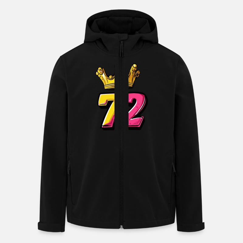 72 Numéro Jersey Couronne - Veste softshell homme en polyester recyclé Stanley/Stella - noir