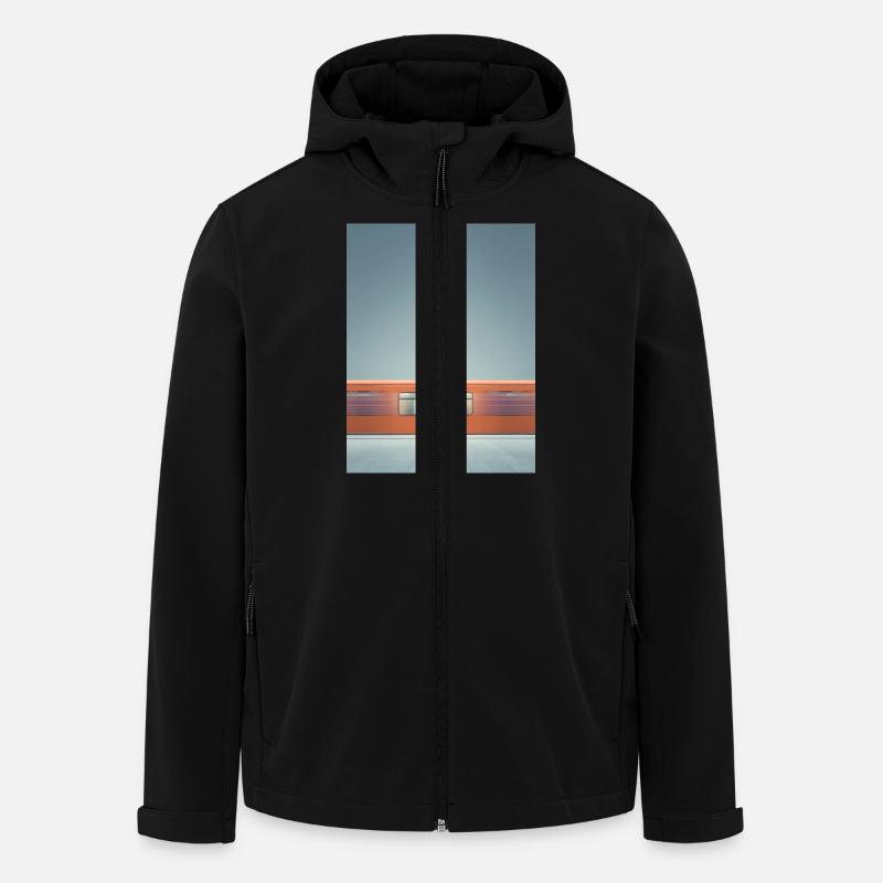 Minimalist Subway Moment - Men’s Recycled Softshell Jacket by Stanley/Stella - black