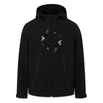 Orca1 - Recycelte Männer Softshell-Jacke von Stanley/Stella - Schwarz - Vorne - AI Model Male 185 light (185cm)