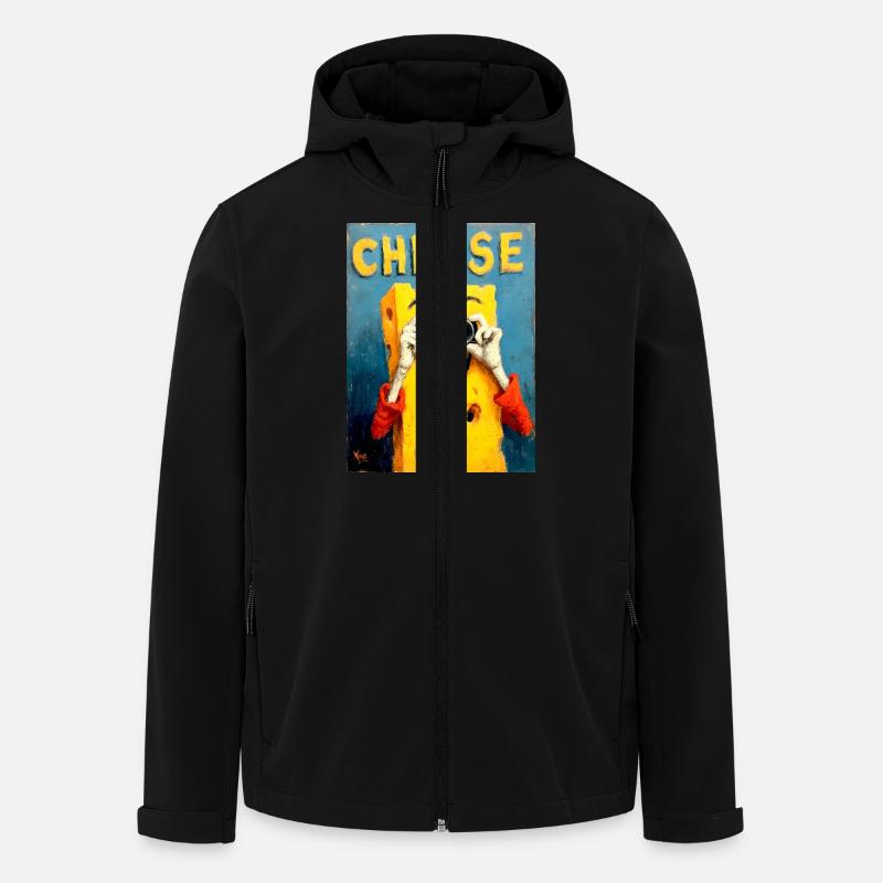 "Cheese" by van Gogh - Recycelte Männer Softshell-Jacke von Stanley/Stella - Schwarz