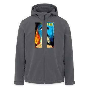 « C’est bien » de van Gogh - Veste softshell homme en polyester recyclé Stanley/Stella - noir - Devant - AI Model Male 185 light (185cm)