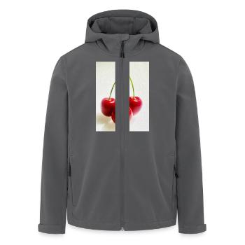 Cherry - Men’s Recycled Softshell Jacket by Stanley/Stella - anthracite - Front - AI Model Male 185 light (185cm)