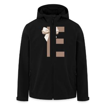 Buchstabe E Knoten - Recycelte Männer Softshell-Jacke von Stanley/Stella - Schwarz - Vorne - AI Model Male 185 light (185cm)