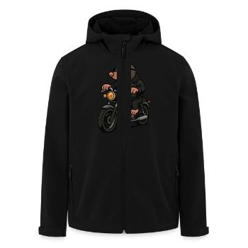 maulwurf motorrad - Recycelte Männer Softshell-Jacke von Stanley/Stella - Schwarz - Vorne - AI Model Male 185 light (185cm)