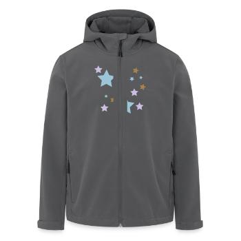 stars - Recycelte Männer Softshell-Jacke von Stanley/Stella - Schwarz - Vorne - AI Model Male 185 light (185cm)