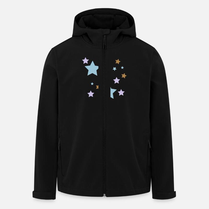 stars - Recycelte Männer Softshell-Jacke von Stanley/Stella - Schwarz