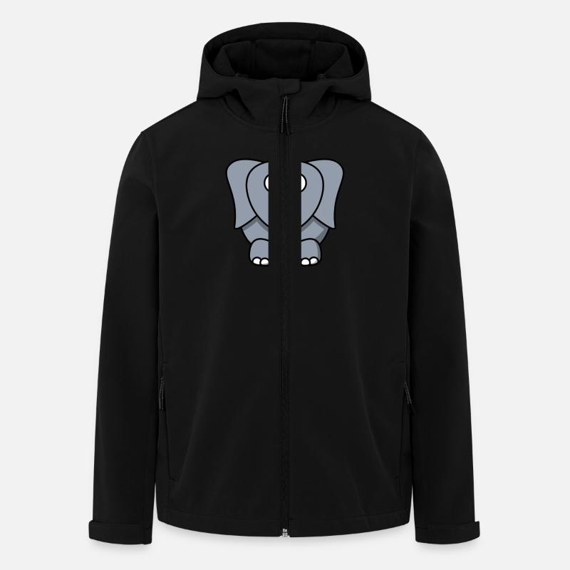 Elefant Elephant Zirkus - Recycelte Männer Softshell-Jacke von Stanley/Stella - Schwarz