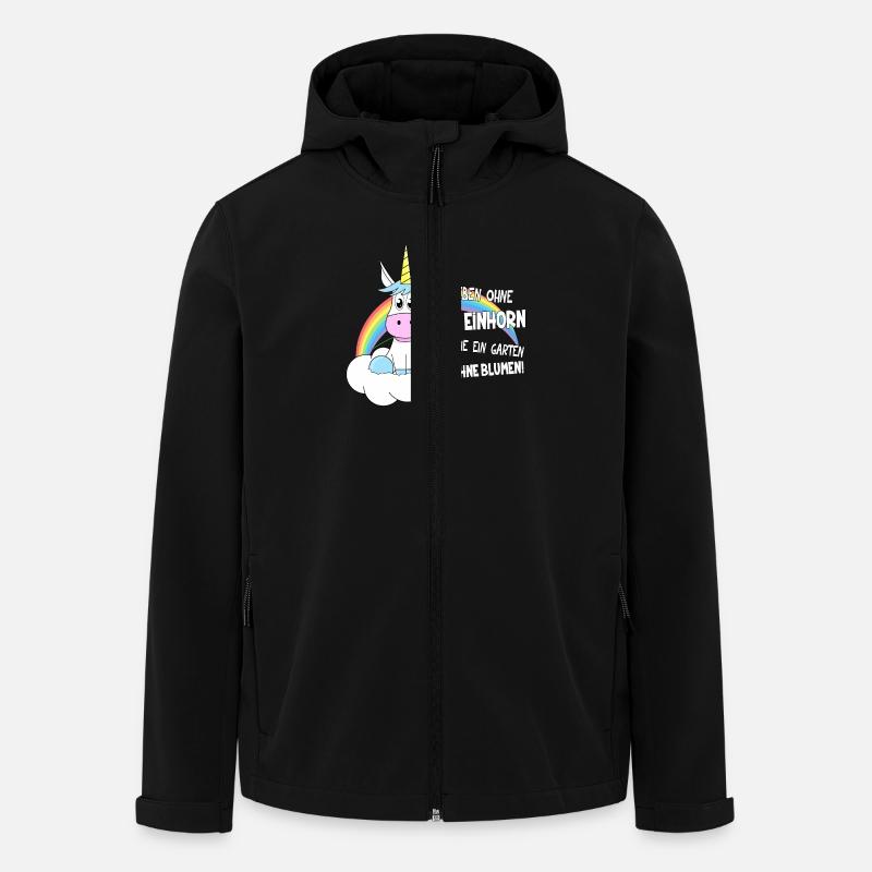 Einhorn Garten ohne Blume - Recycelte Männer Softshell-Jacke von Stanley/Stella - Schwarz