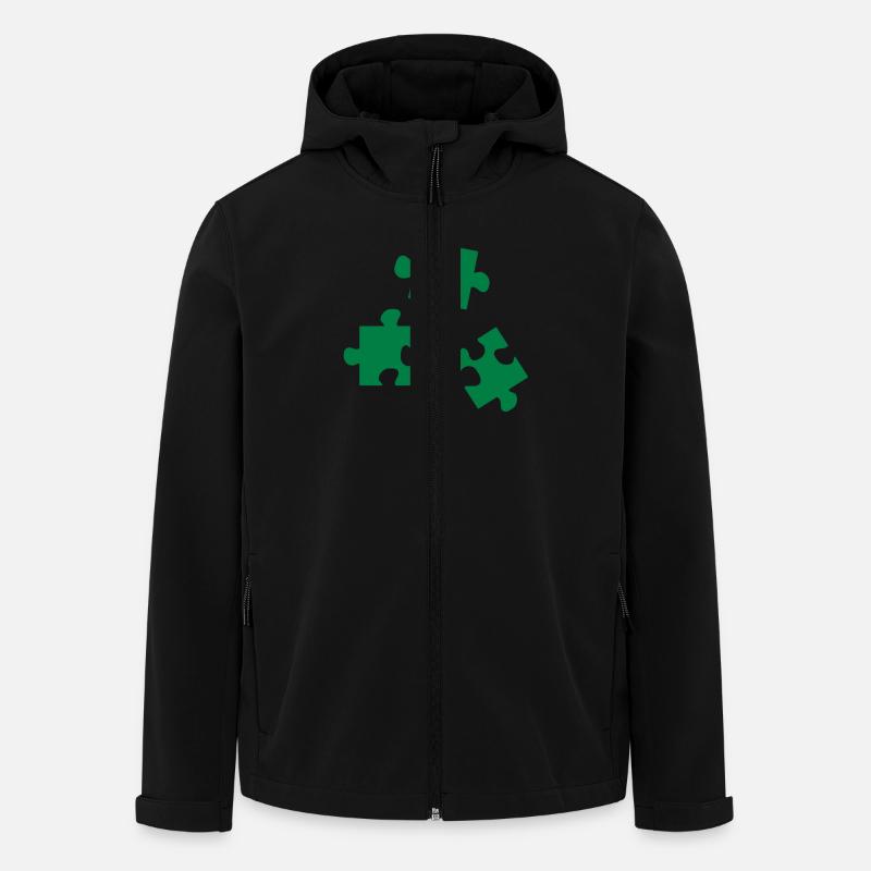 Puzzleteile - Recycelte Männer Softshell-Jacke von Stanley/Stella - Schwarz