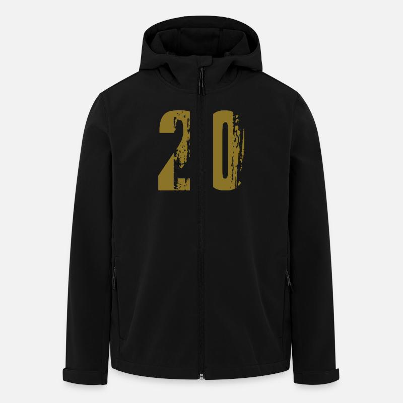 20 - Nummer - Recycelte Männer Softshell-Jacke von Stanley/Stella - Schwarz