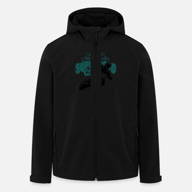 Supermoto Racing - Recycelte Männer Softshell-Jacke von Stanley/Stella - Schwarz