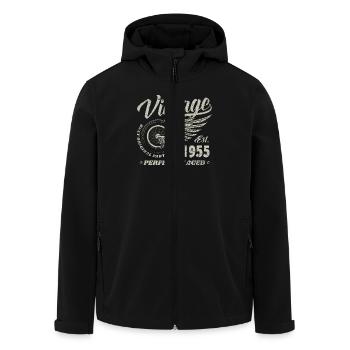 70th Birthday 70 Years Born 1955 Man Woman - Men’s Recycled Softshell Jacket by Stanley/Stella - black - Front - AI Model Male 185 light (185cm)