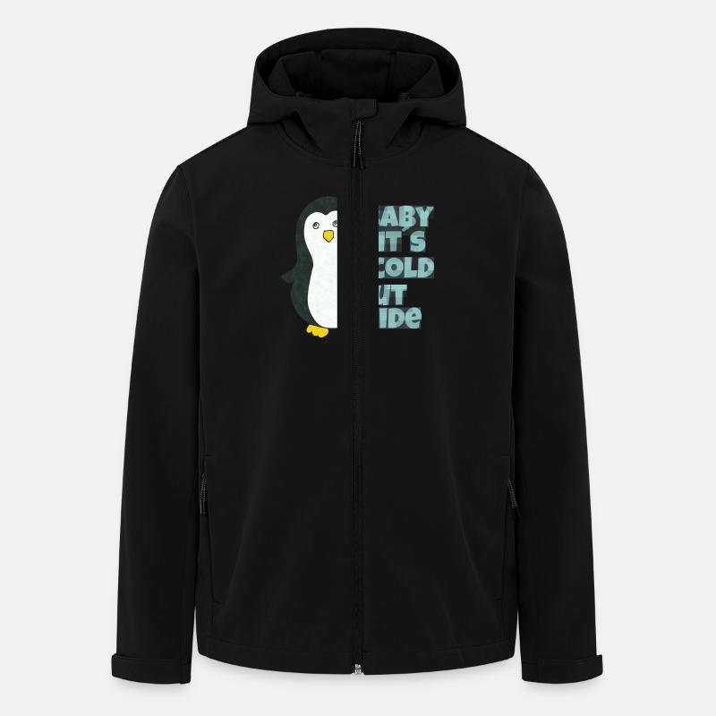pinguin baby its cold outside - Recycelte Männer Softshell-Jacke von Stanley/Stella - Schwarz