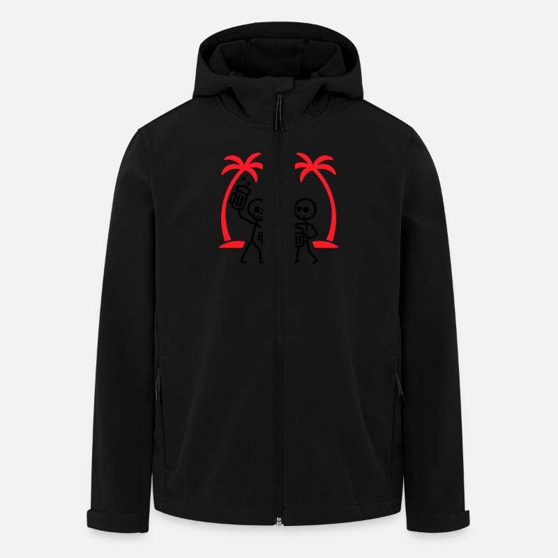 Squelette de fête de vacances - Veste softshell homme en polyester recyclé Stanley/Stella - noir
