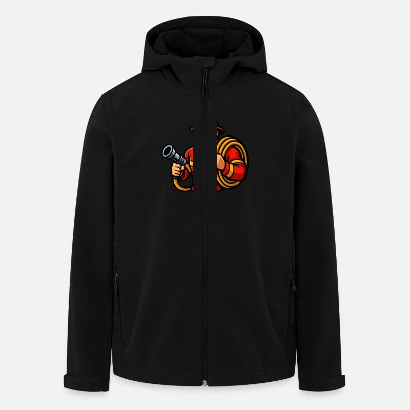 pompier - Veste softshell homme en polyester recyclé Stanley/Stella - noir